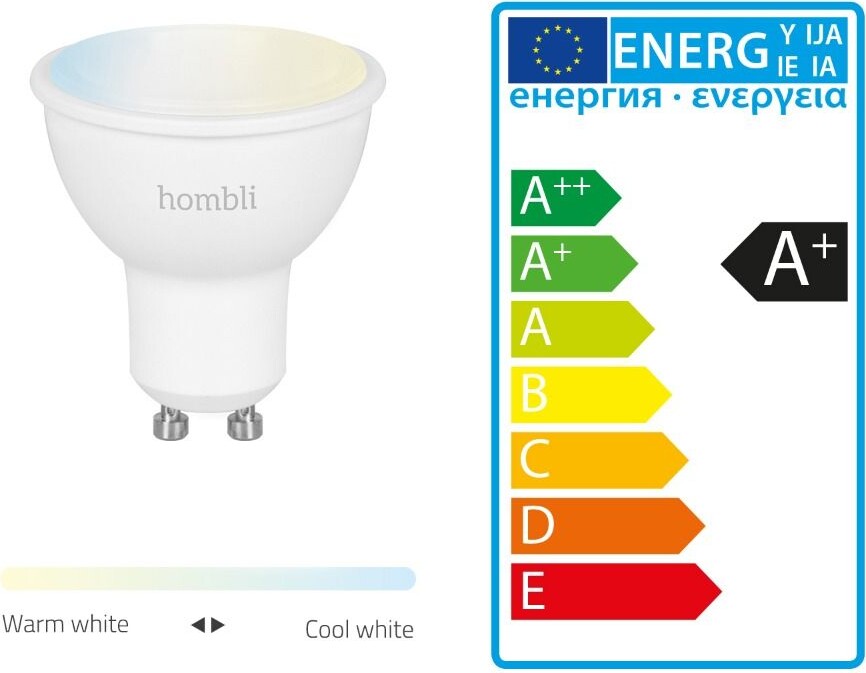 Hombli - Smart Bulb - Elpære - Gu10 WiFi 2700-6500K 350Lm