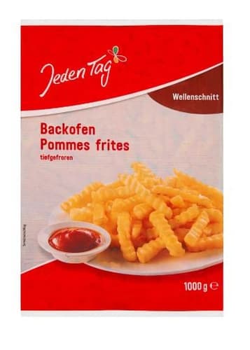 Jeden Tag Backofen Pommes Frites Wellenschnitt