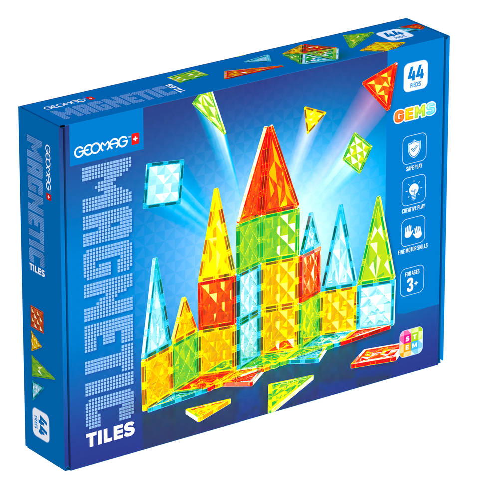 Geomag magnetische tegels edelstenen set 44-delig