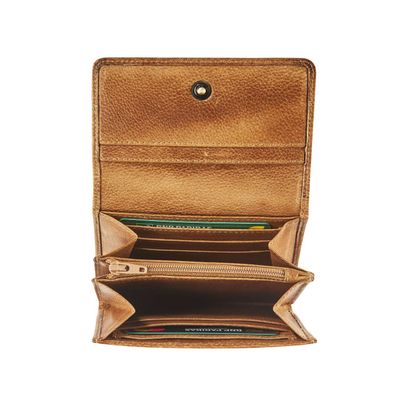 Porte-monnaie compact Savannah - cognac - label M
