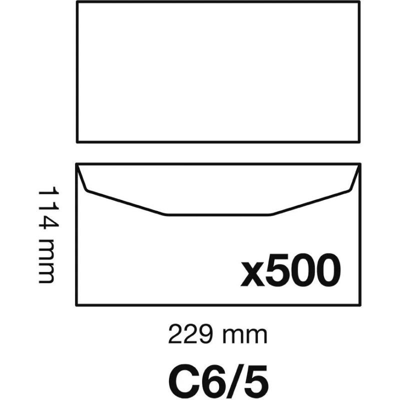 Enveloppe Clairefontaine pour machine de mise sous pli automatique 80 g/m² blanche sans fenêtre avec patte gommée - Boite de 500