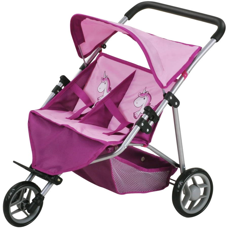 knorr toys® Zwillingspuppenwagen Duo - Uma das Einhorn