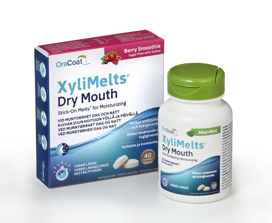XyliMelts klebetabletter berry smoothie 40 stk