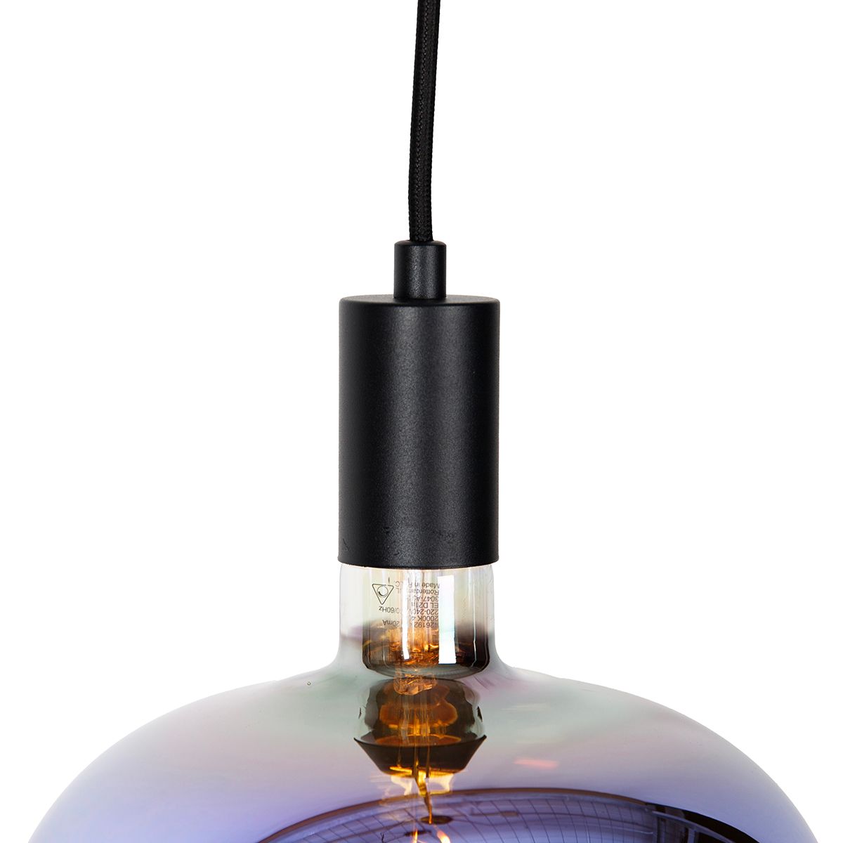 Industriële hanglamp zwart incl. LED G220 dimbaar - Facil