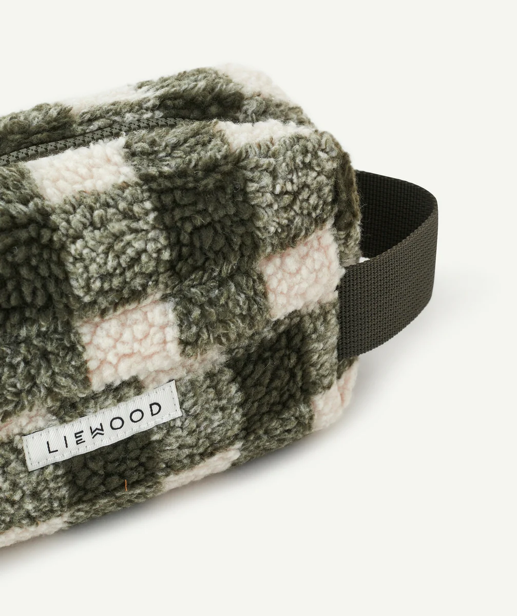 LIEWOODTROUSSE EN SHERPA IMPRIMÉ À CARREAUX EN FIBRES RECYCLÉES