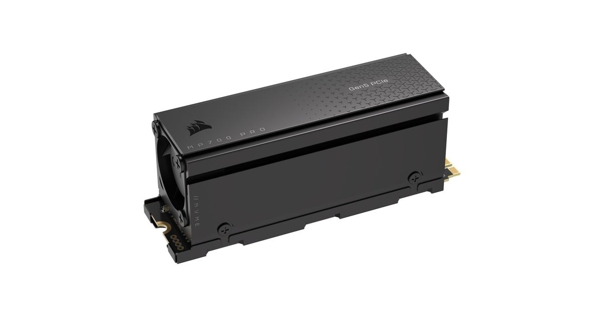 CorsairMP700 PRO met luchtkoeler 4 TB SSD  (PCIe Gen5 x4 NVMe 2.0, M.2 2280, 3D TLC NAND)