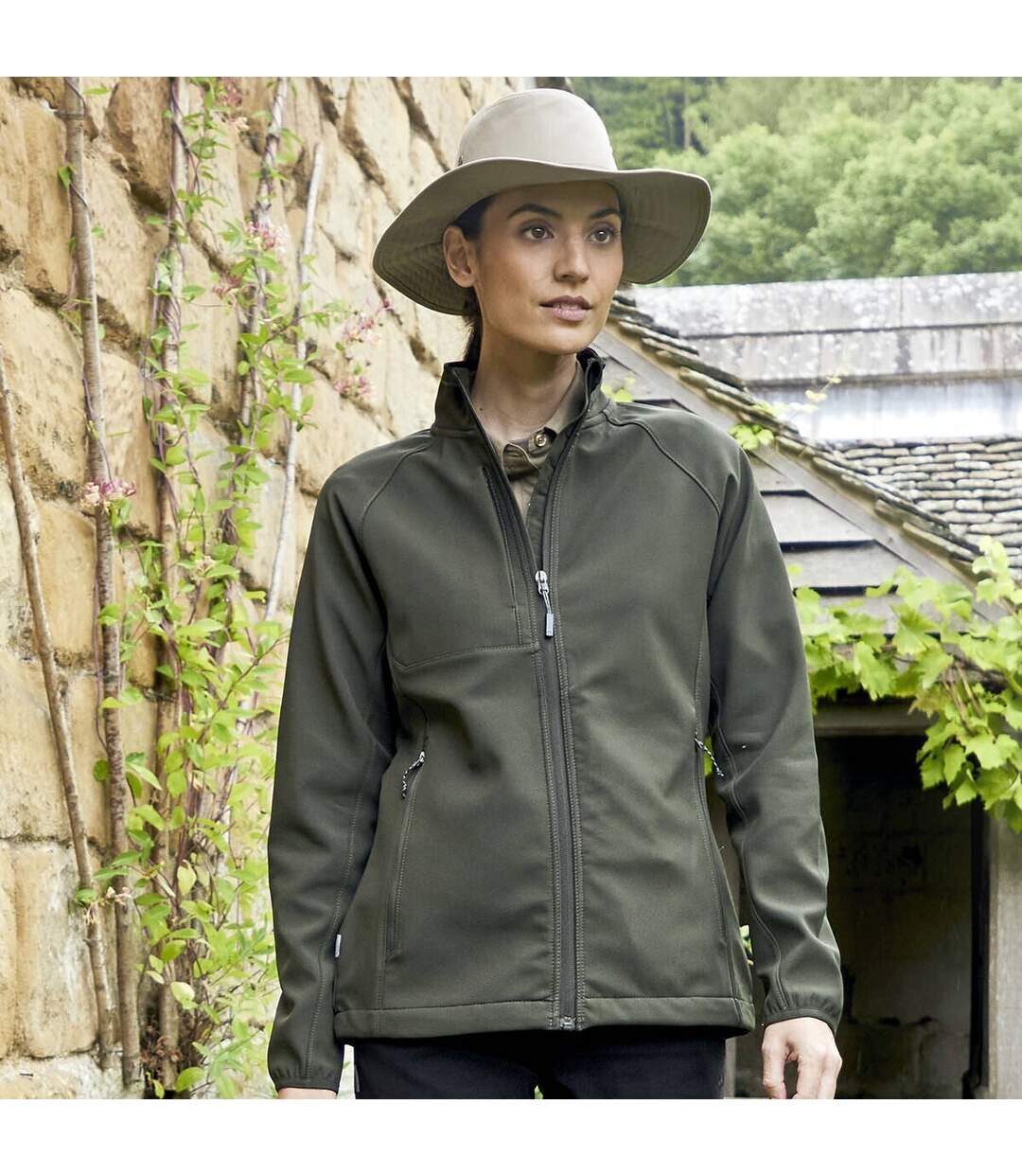 Craghoppers - Veste softshell EXPERT BASECAMP - Femme (Vert kaki) - UTRW8456