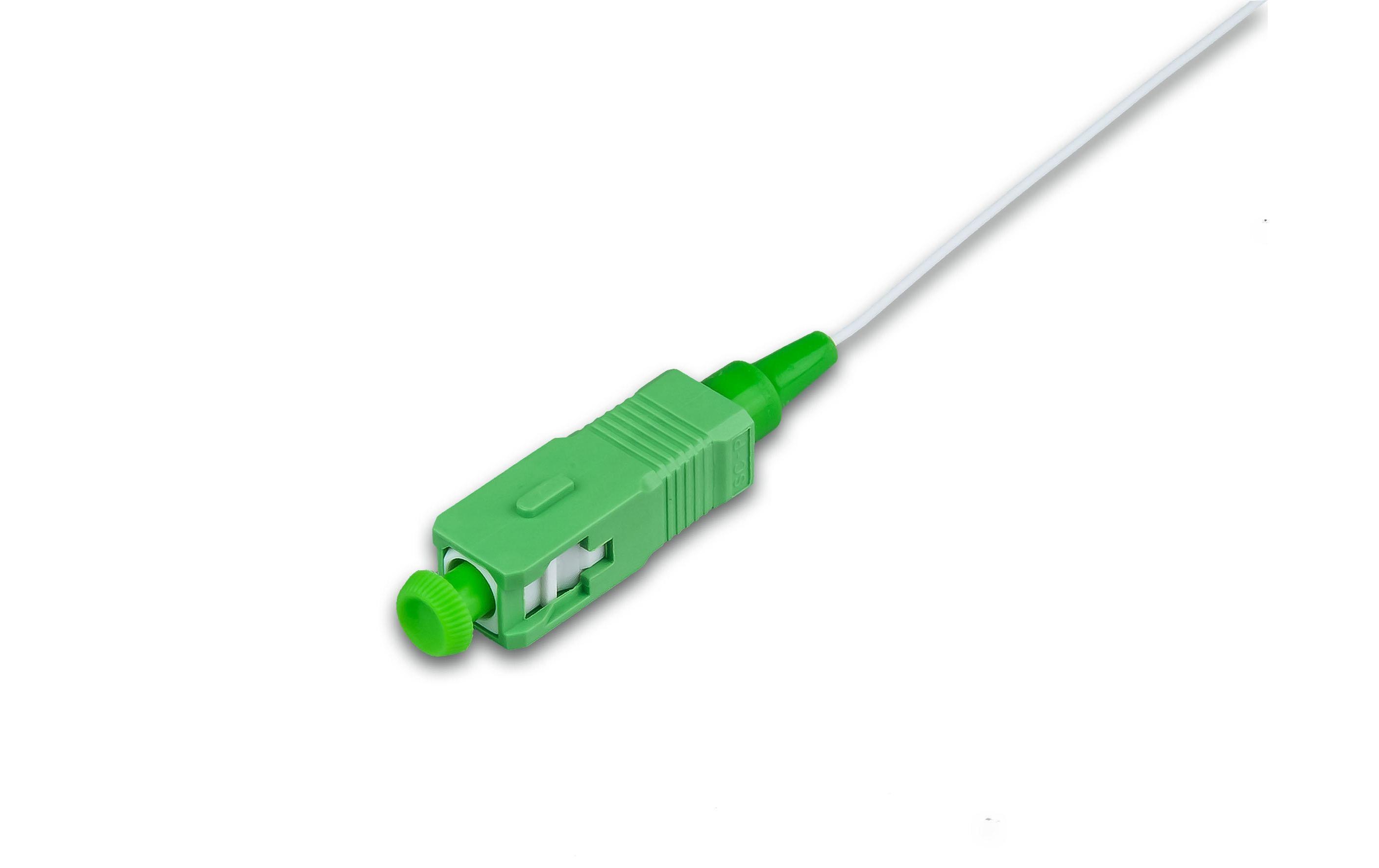 Faserpigtail SC/APC, SM, OS2, 2m 1 StückFaserpigtail mit SC-Stecker