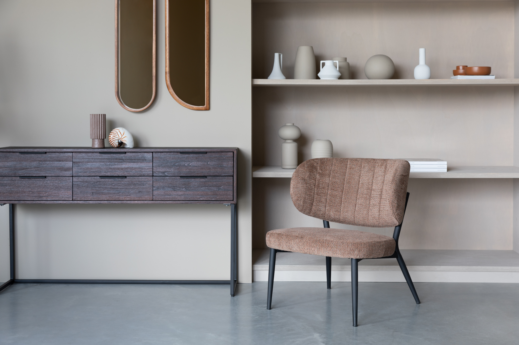 Fauteuil Sanne groen grijs