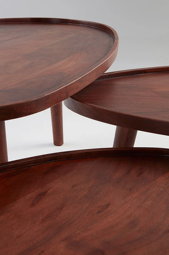 MANIAGO sofabord 3-deler 64x95 cm/55x84 cm/45x68 cm