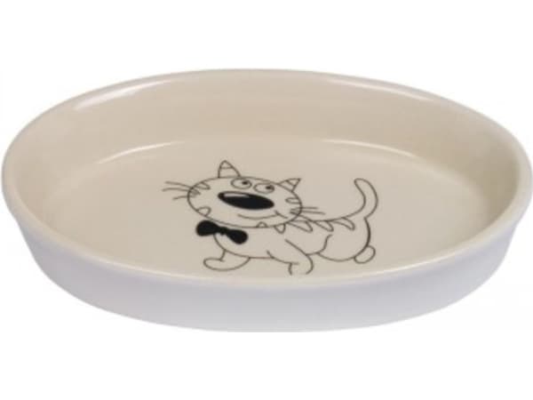 Nobby 73637, Katt, Keramisk, Krem, Matskål til kjæledyr, Bilde, 0,12 l