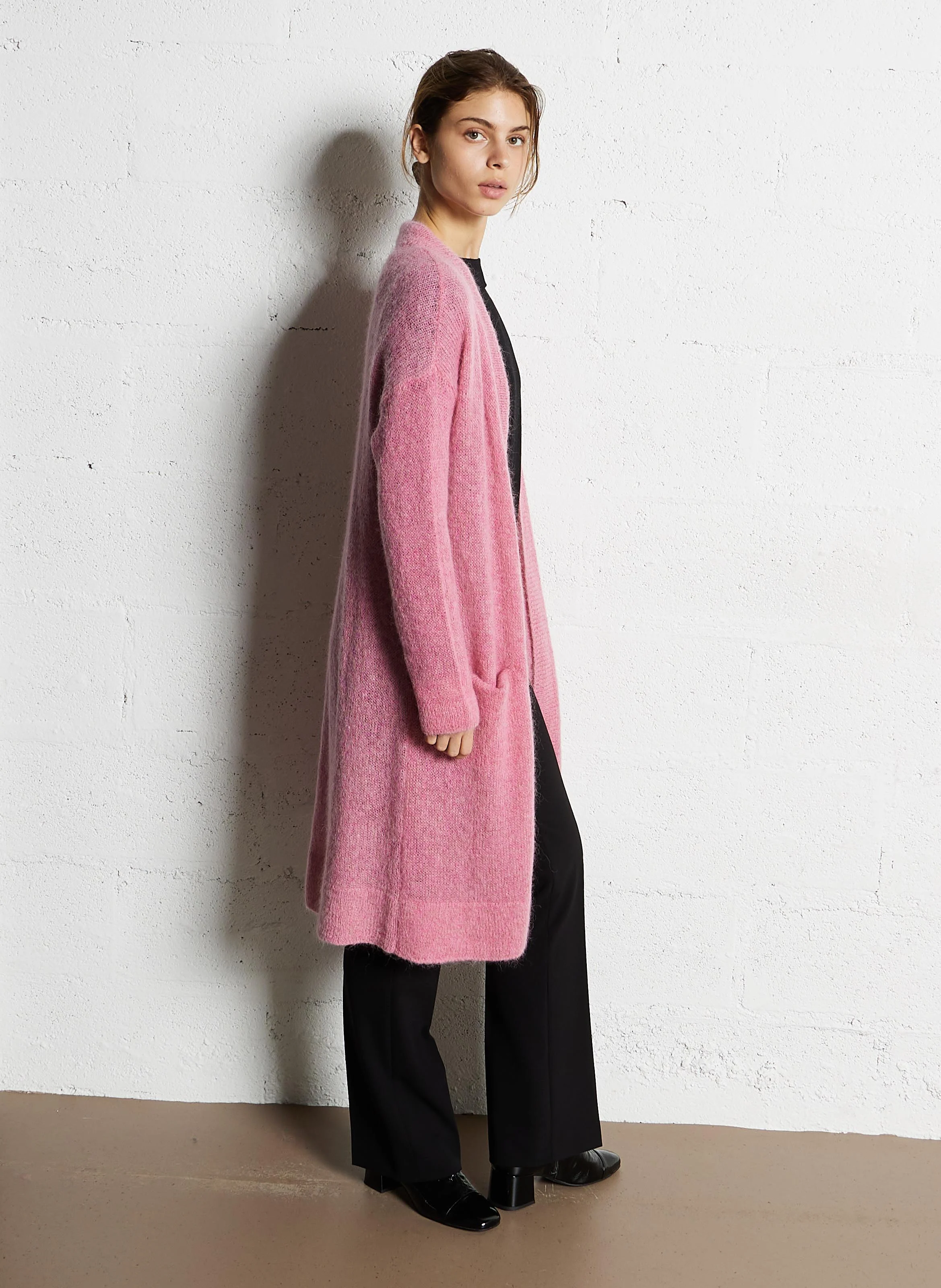 GAARANCYA - Gilet droit en laine mélangée | Rose