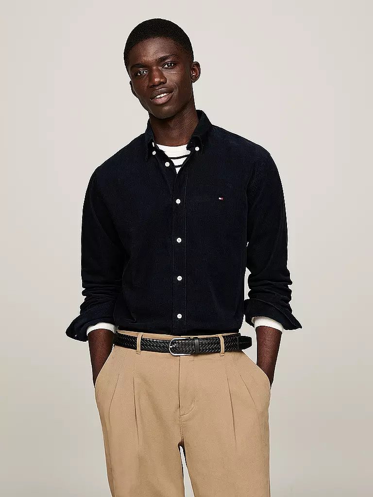 TOMMY HILFIGER Cordhemd  blau