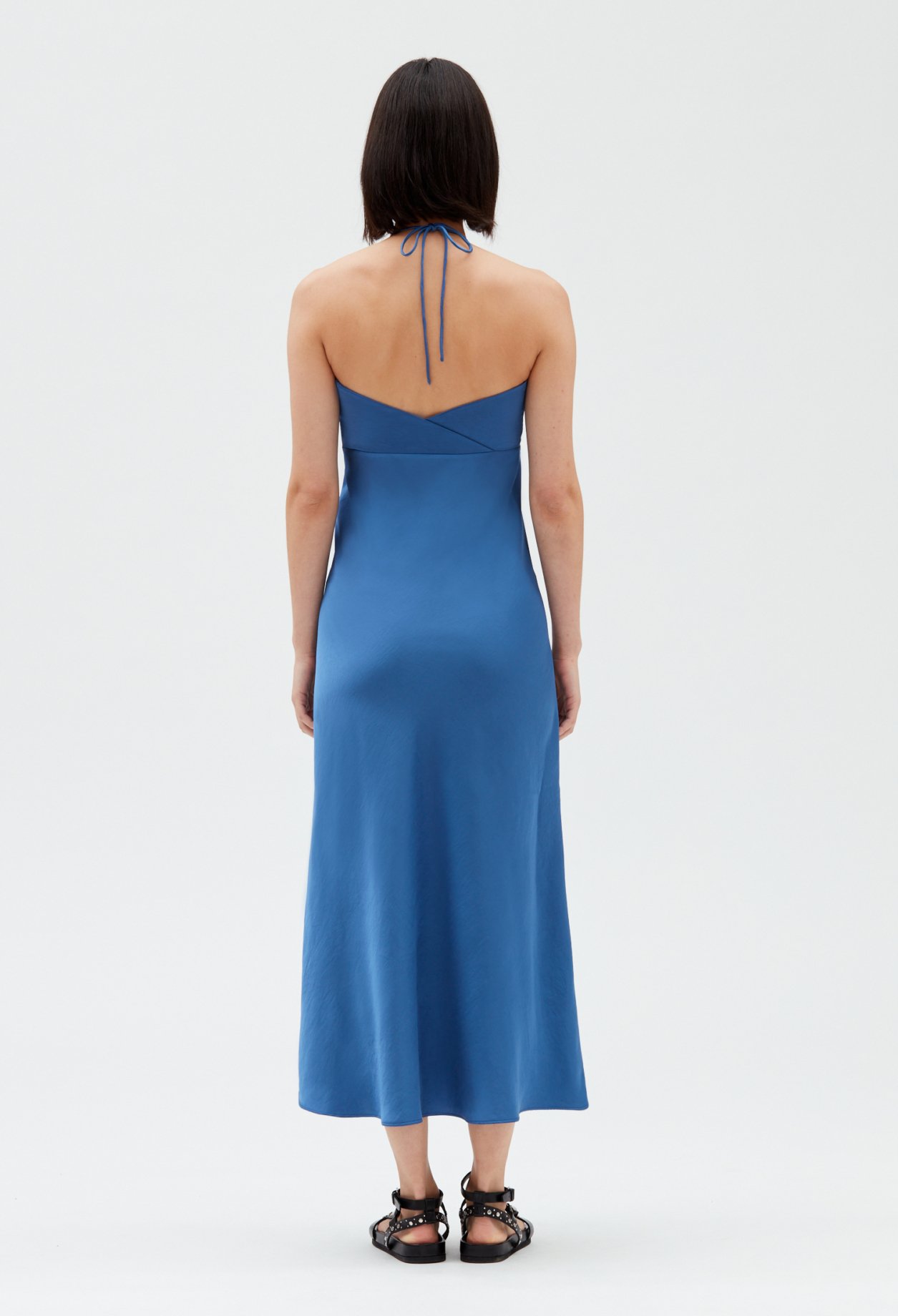 Robe longue bustier bleue