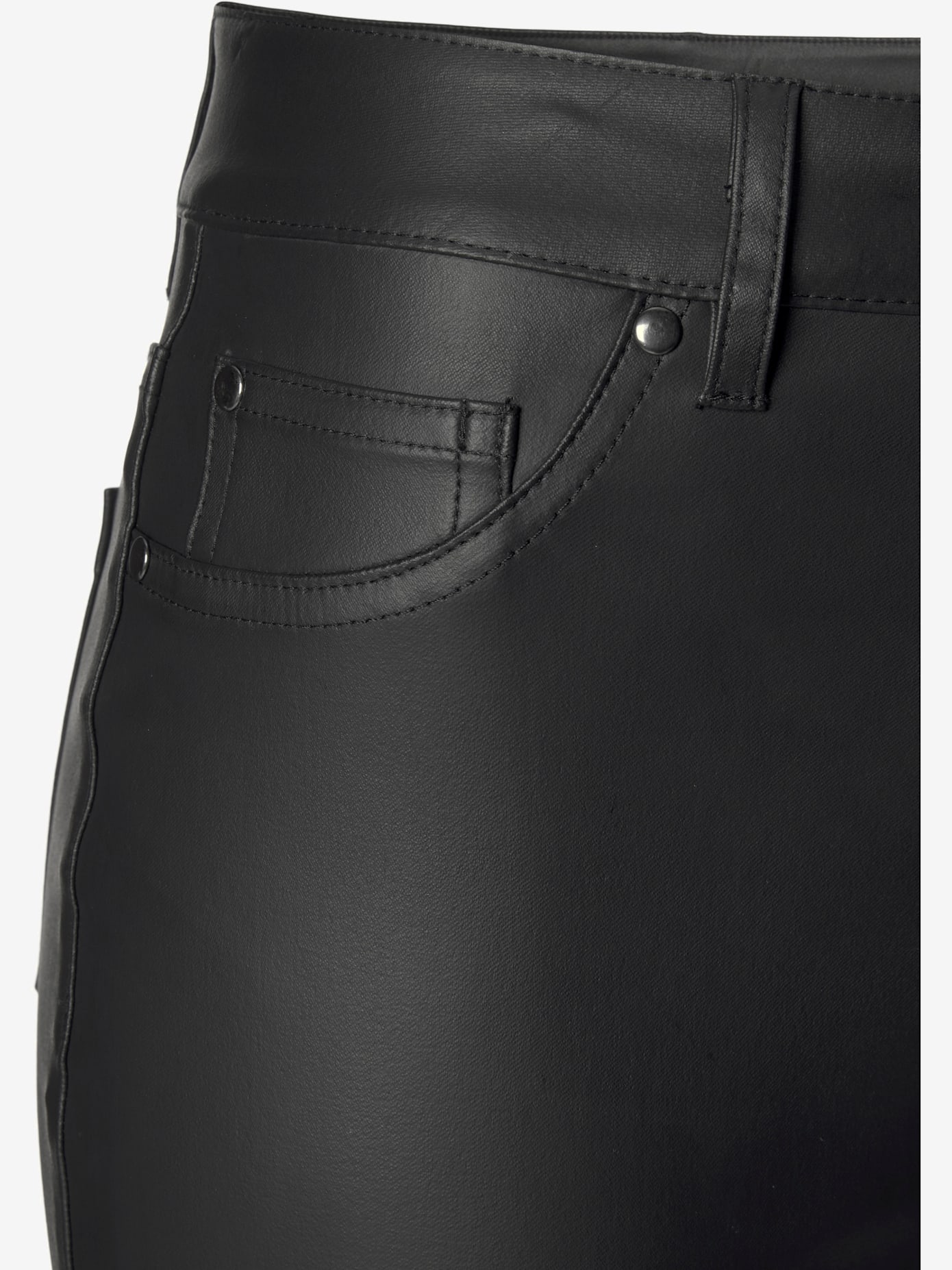 Pantalon en imitation cuir pantalon en synthétique avec ceinture taille haute