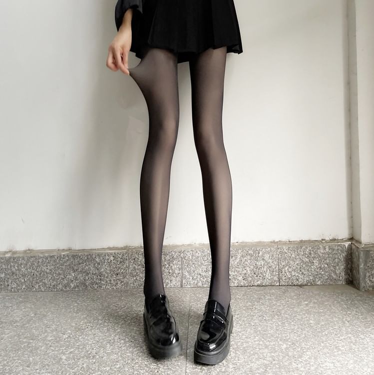 Gentiana - Effen panty met fleecevoering
