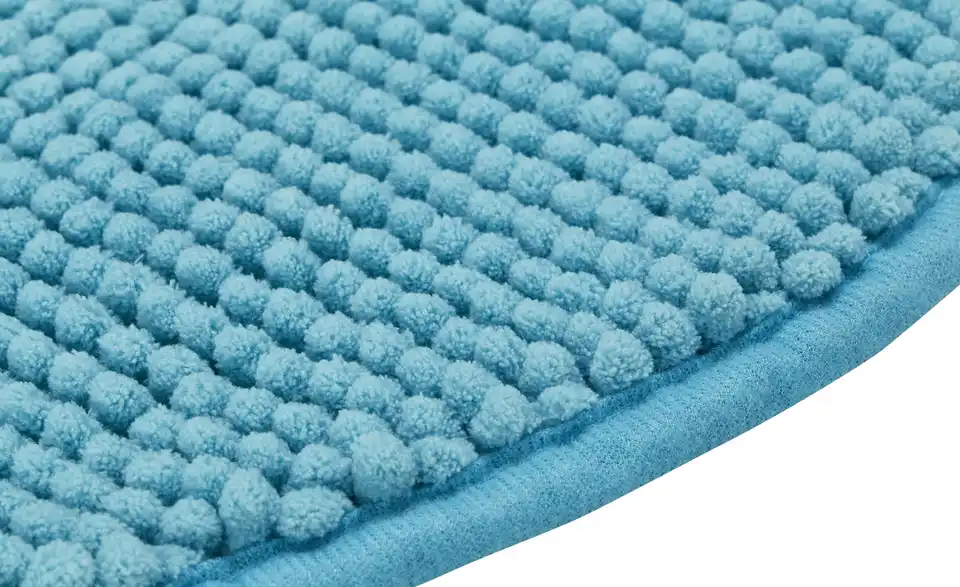 levelone Badematte Happy Türkis Ø 55 cm