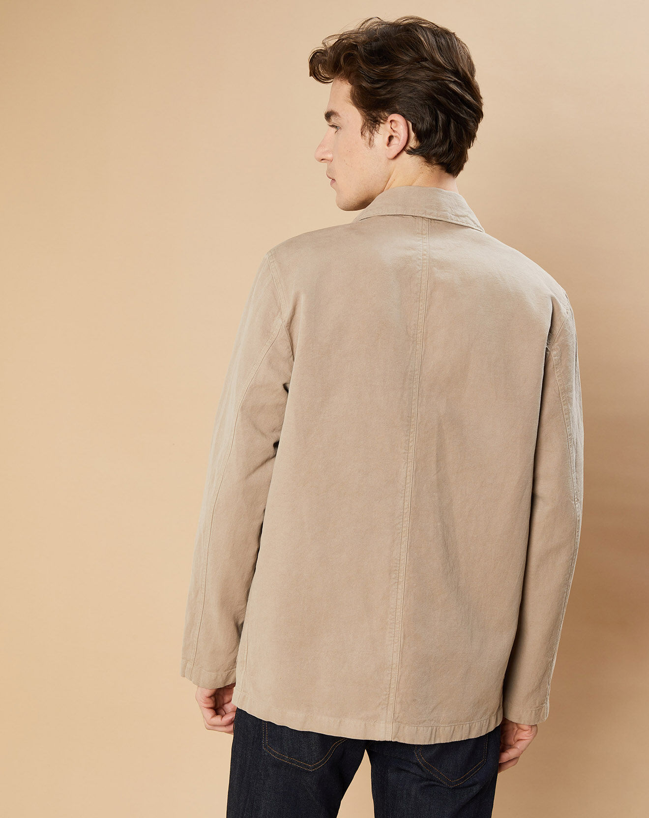 Hartford Veste en Coton & Lin Jerry tan