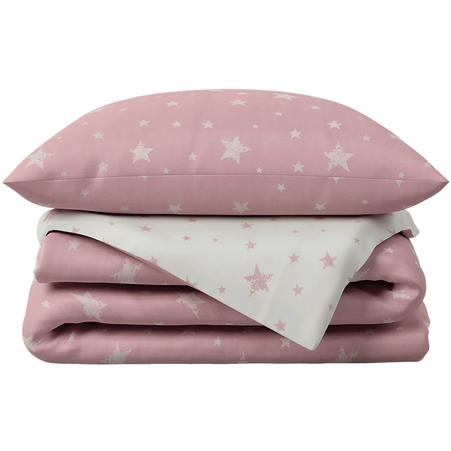 hibboux® Bettwäsche-Set Star Baby Duvet Cover Set Rose