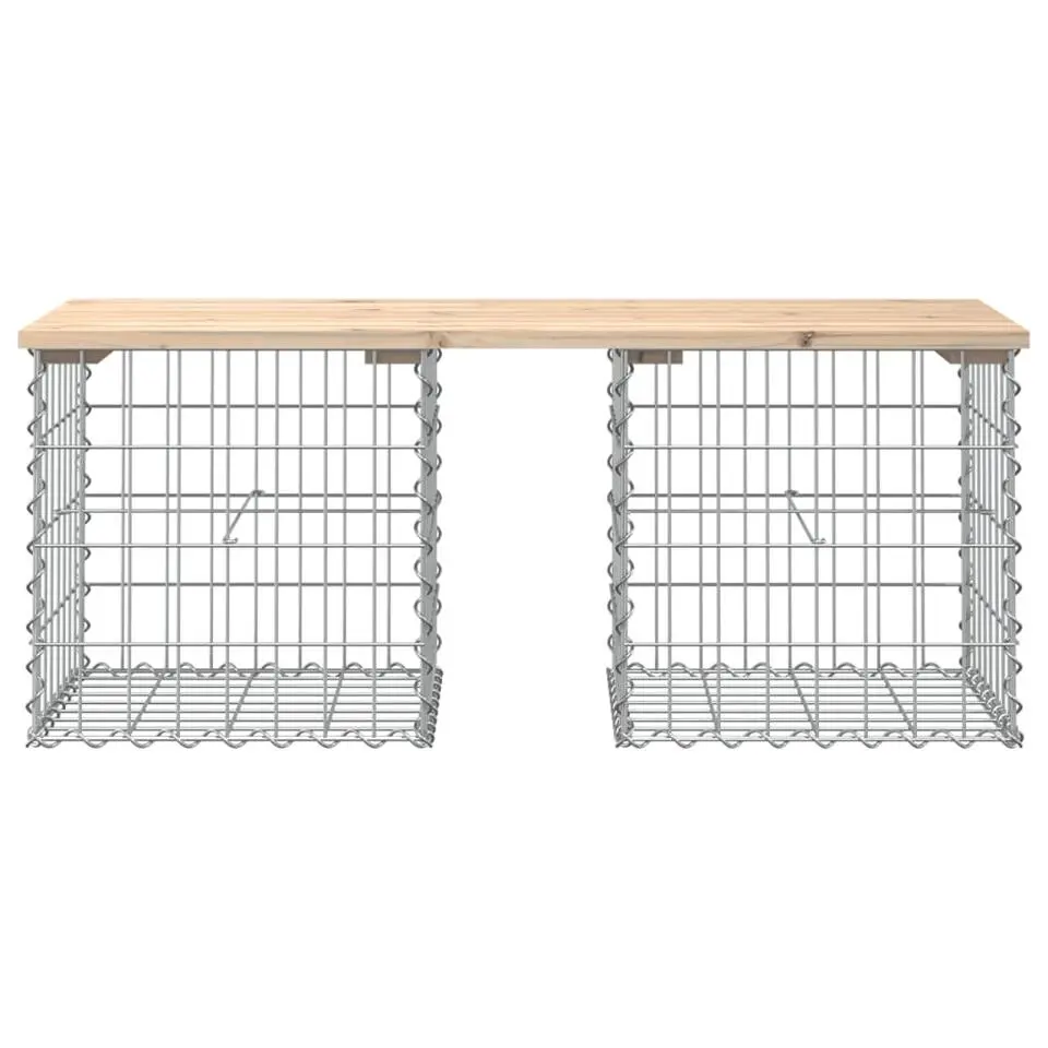 vidaXL - Tuinbank schanskorfontwerp - Massief grenenhout - 103x44x42 cm