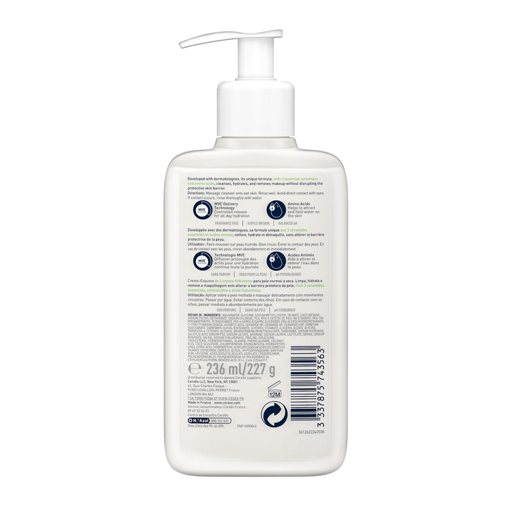 Crème moussante nettoyante 236ml