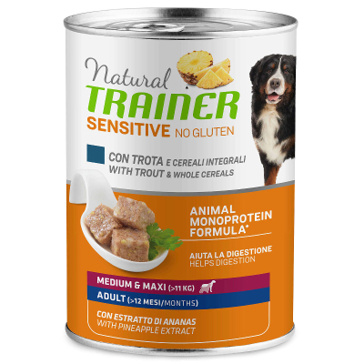 Trainer Hundefutter Sensitive Plus Medium & Maxi Adult Forelle 12x400g