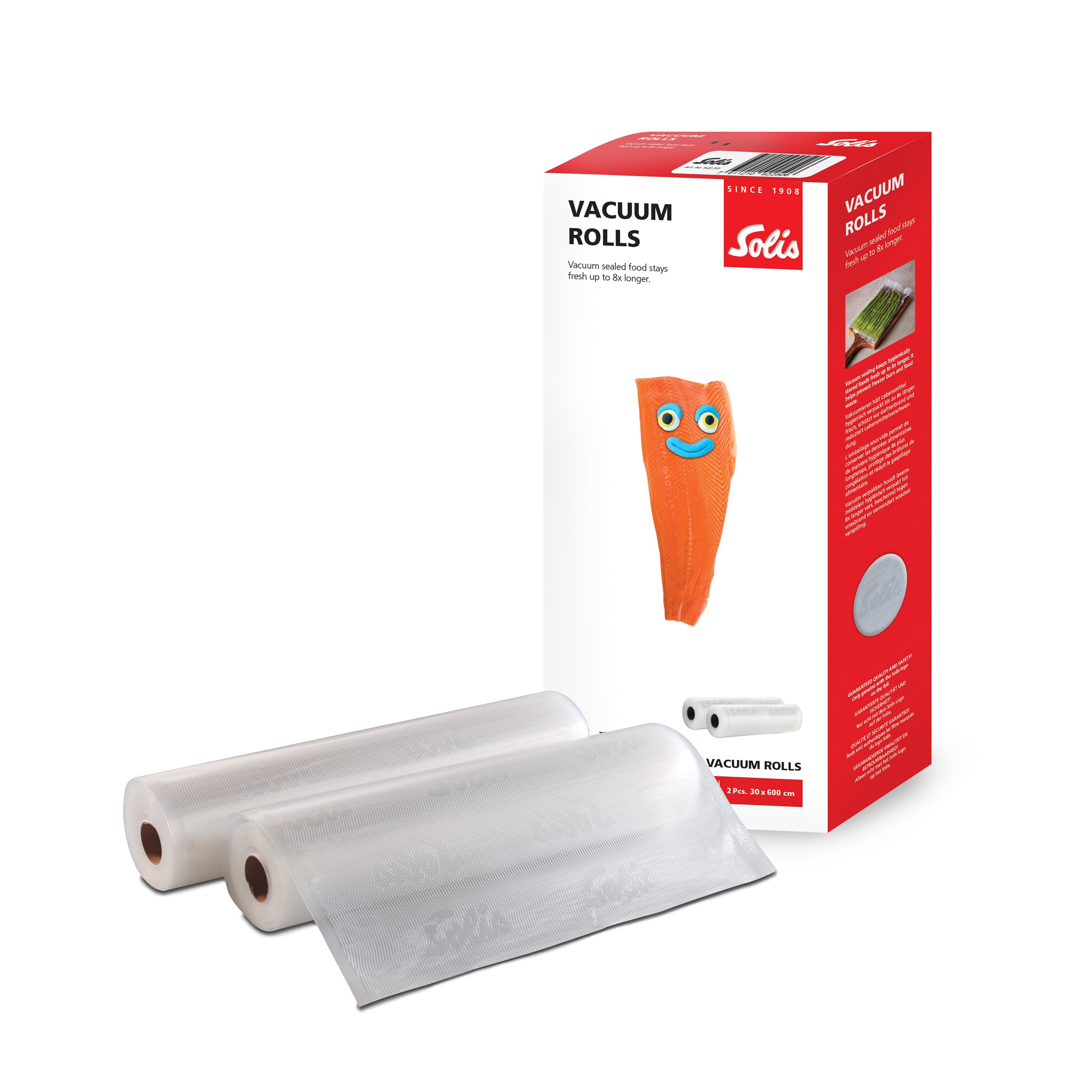 Solis Vakuumierfolie 2 Rollen BPA-frei, 600x30 cm, Dicke 110 µm