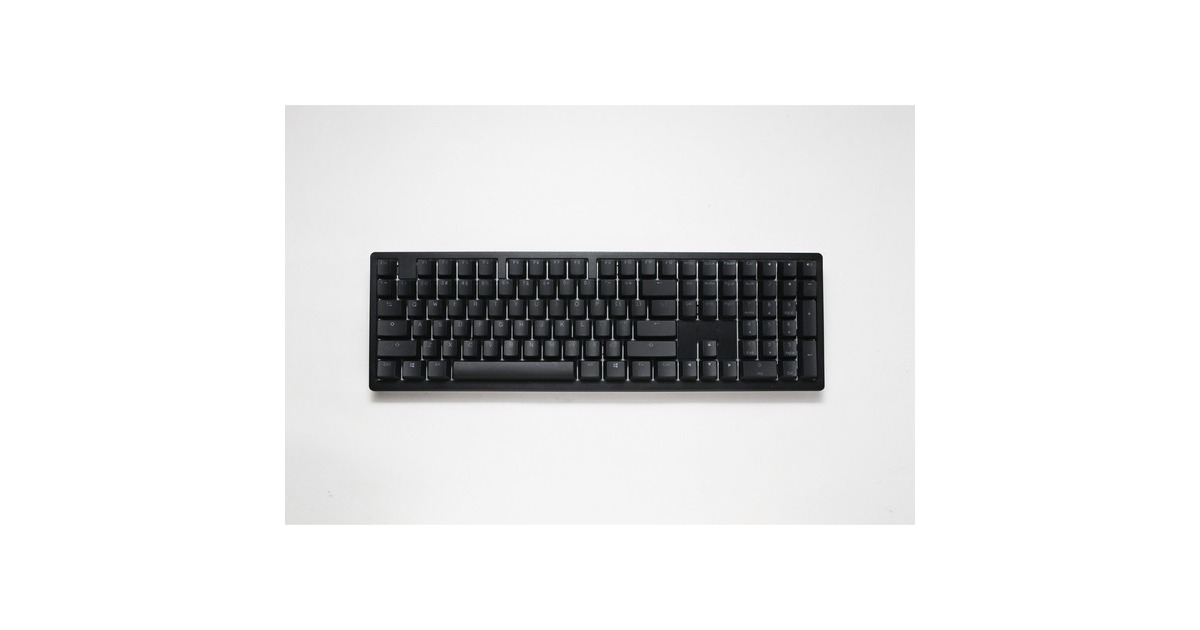 DuckyZero 6108 Classic Black, gaming toetsenbord  (Zwart/wit, US lay-out, Cherry MX2A Brown, RGB leds, Double-shot PBT, hot swap, 2.4GHz | Bluetooth | USB-C)