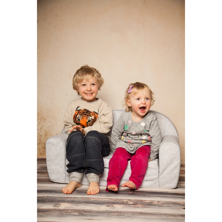 knorr toys® Kindersofa Geo cube grey grau