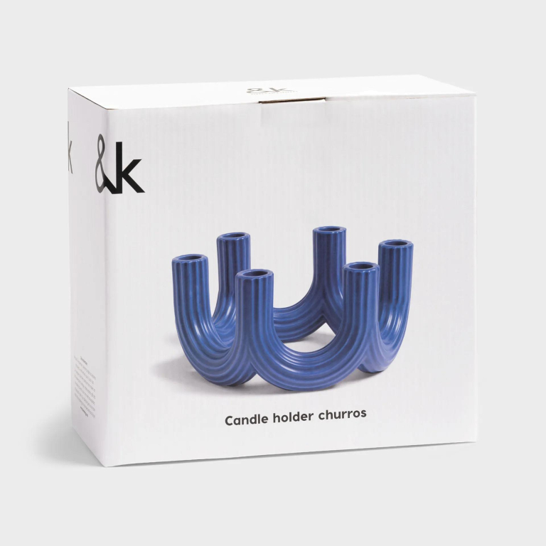 &klevering Churros kandelaar large roze