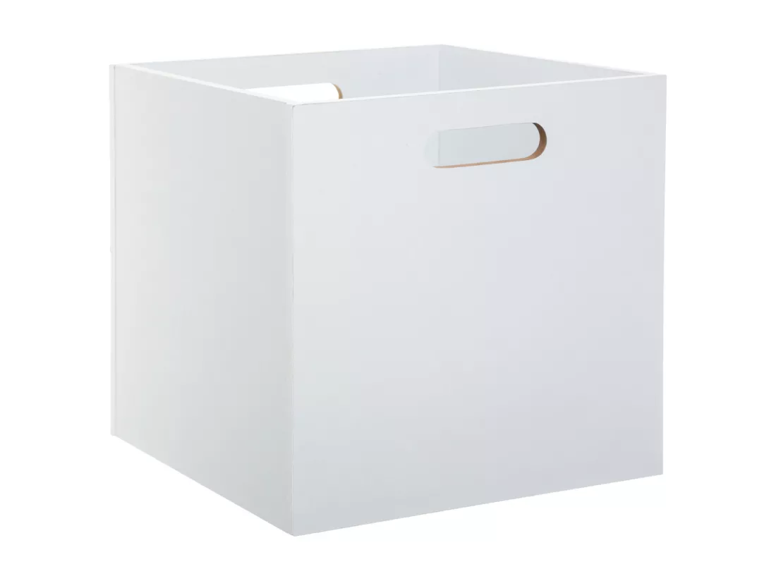 Boîte de rangement en bois Blanc 31 x 31 cm