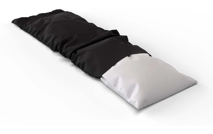 Kopfkissenbezug Satin Uni 40 x 130 cm, SchwarzSeitenschläfer Kissenbezug