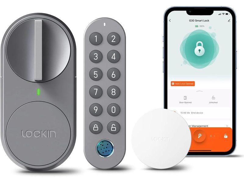 LOCKIN Smart Lock G30 (3 in 1) EU Grau Smartes Türschloss