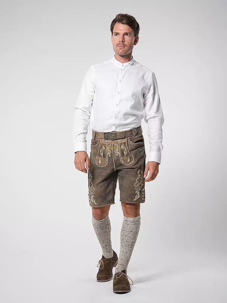 GWEIH & SILK Lederhose LIAM beige