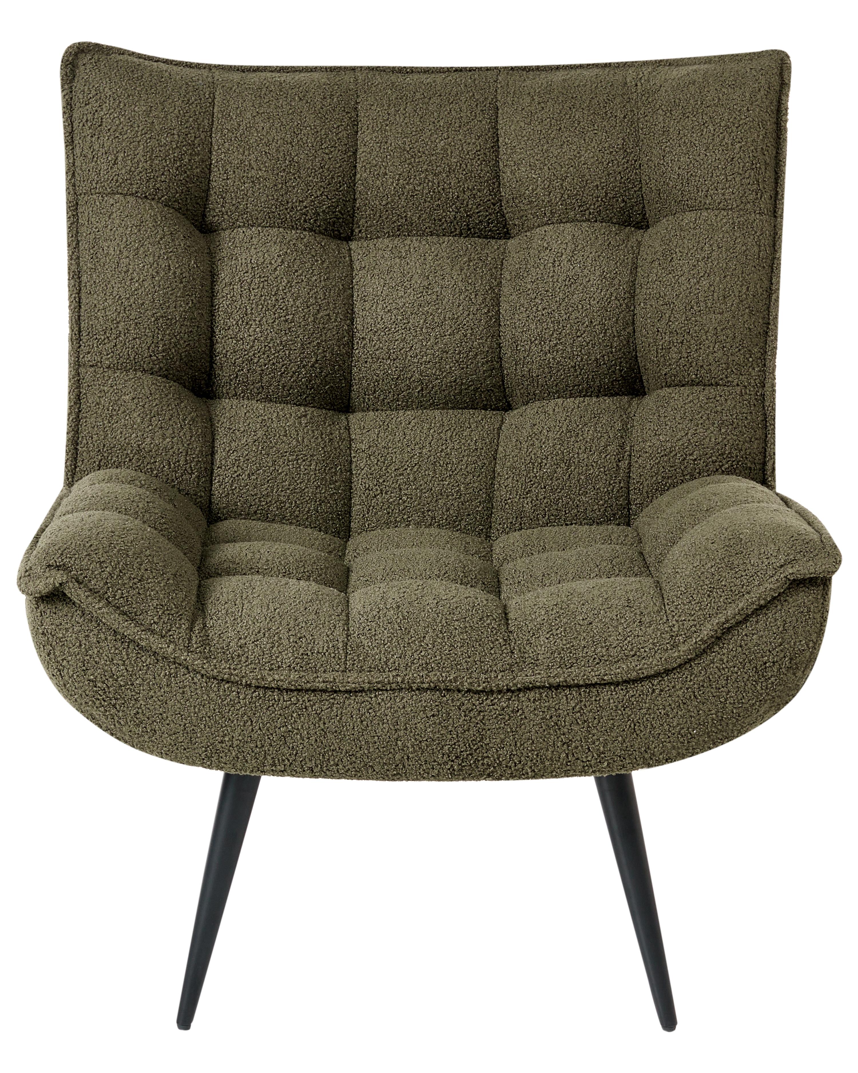 Fauteuil ALVESTA Bouclé Donkergroen