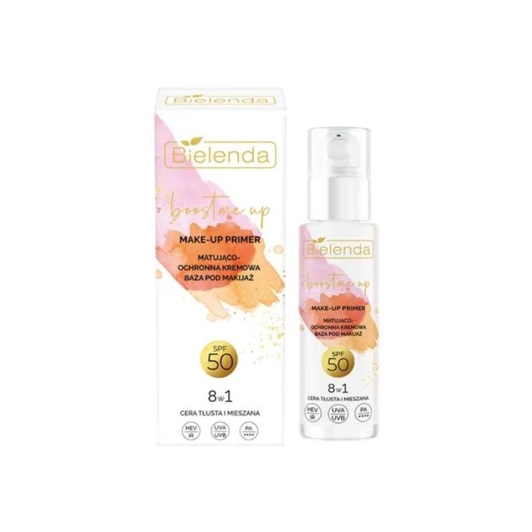 Bielenda Boost Me Up matte en beschermende romige Make-up basis SPF50 30 ml