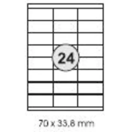 Kores Etiketten DIN A4, 70 x 33,6 mm, 600 Stück