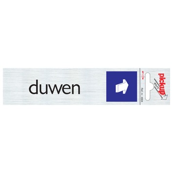 Pickup Alu deurbordje duwen liggend 165x44 mm
