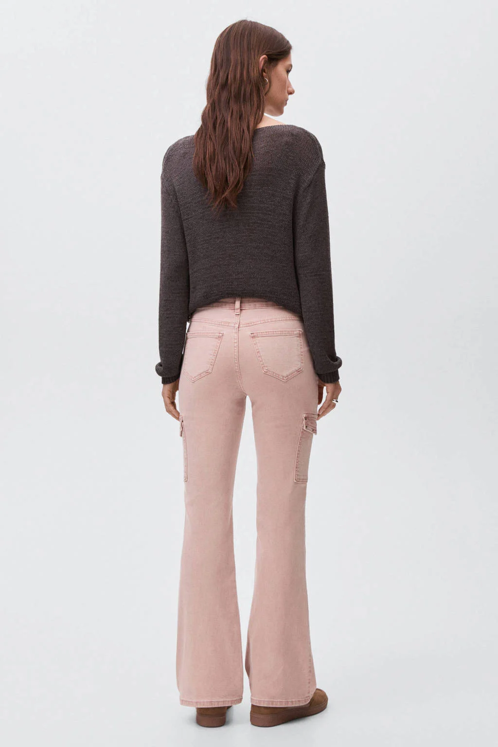MANGO TEEN flared jeans roze