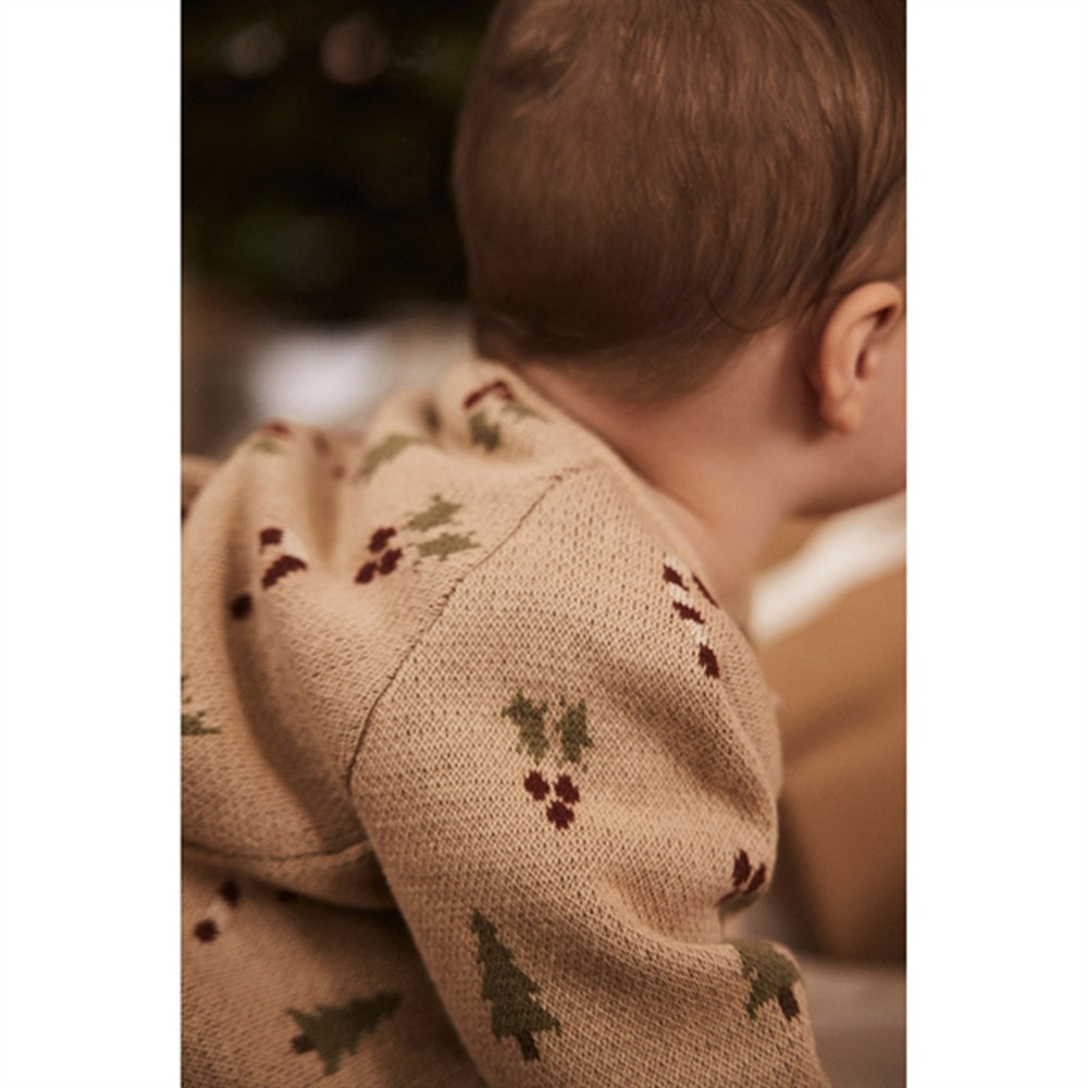 Warm Sand Melange Lamao Strik Cardigan