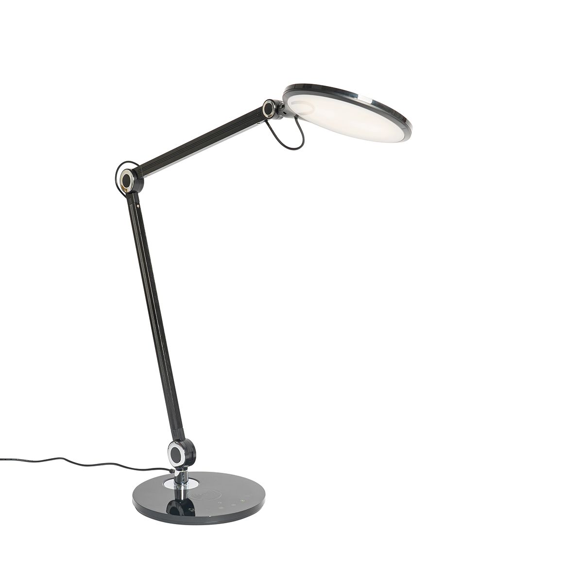 Design tafellamp zwart incl. LED met touch en inductielader - Don