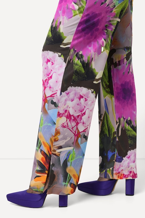 Slinkyhose, Blüten, weites Bein, Elastikbund