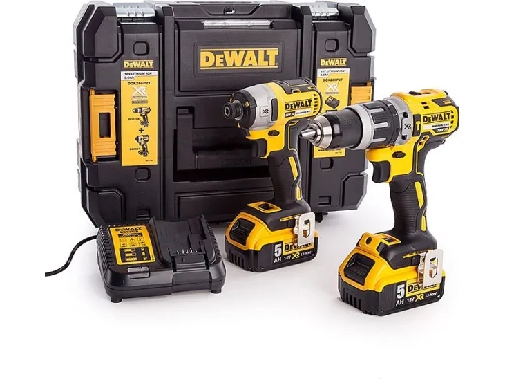 SÆT TIL ELVÆRKTØJ COMBO DEWALT DCK266P2T (DCD796 DCF887) 2X5,0AH 18V