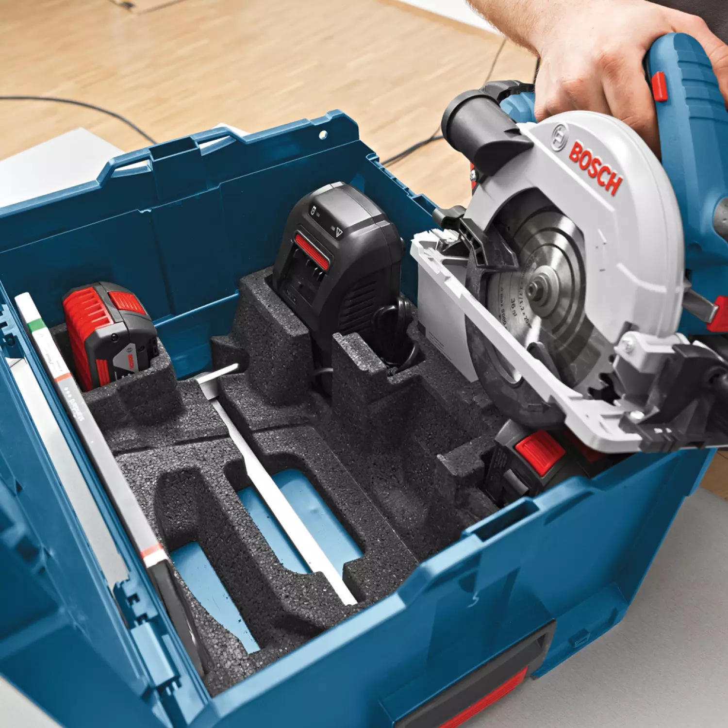 Bosch GKS 18V-57 G 18V Li-Ion Accu cirkelzaag body in L-Boxx - 165mm