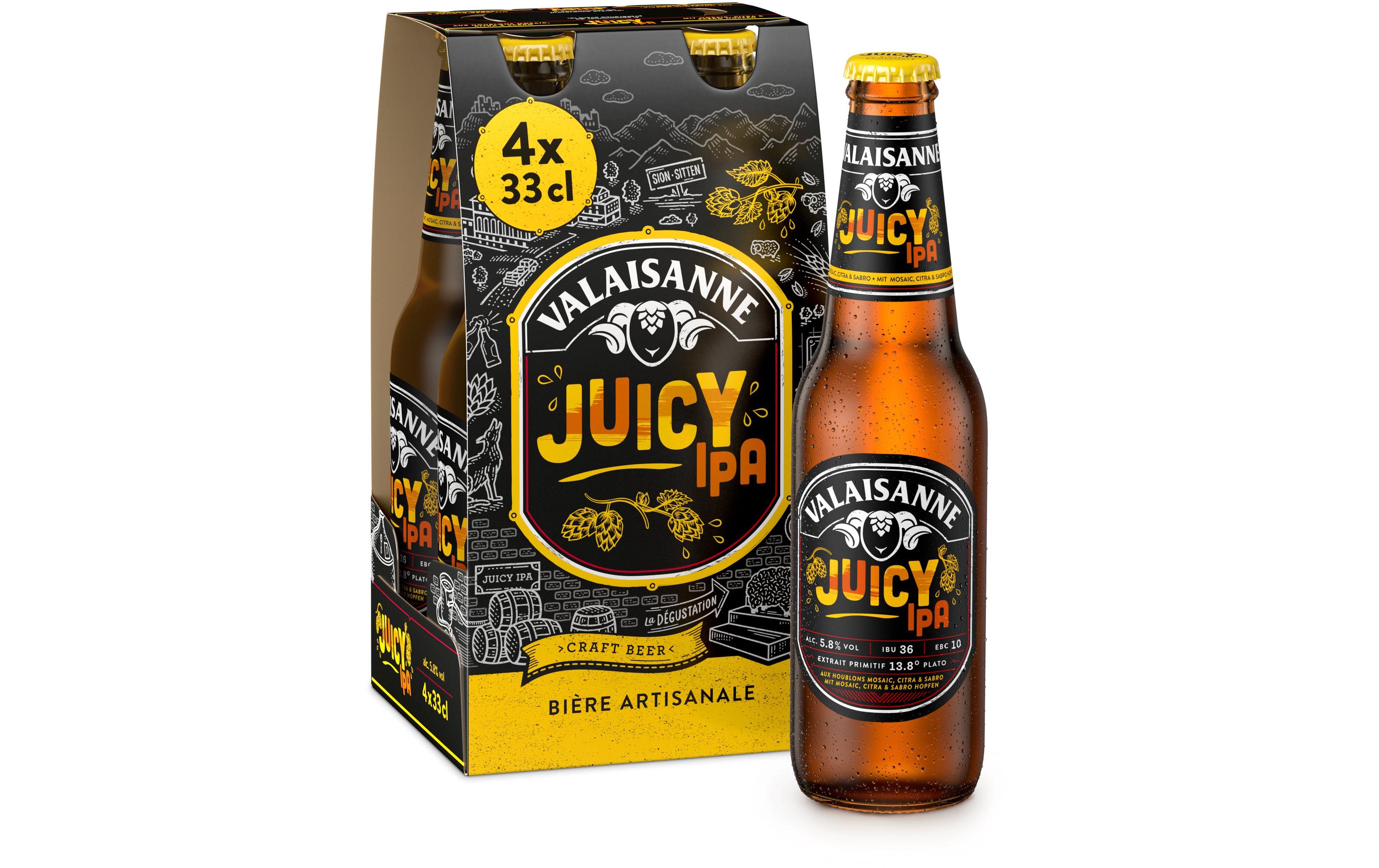Bier Juicy IPA 4 x 0.33 lKaltgehopftes, trübes India Pale Ale