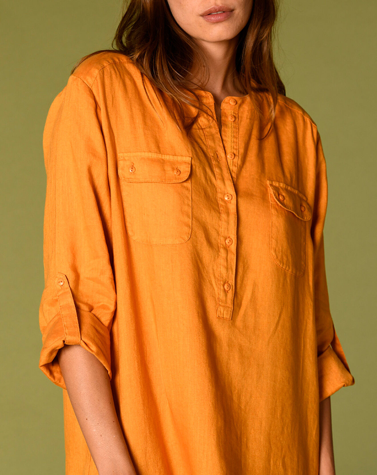 Harris Wilson Robe droite 100% Lin Lilou tournesol