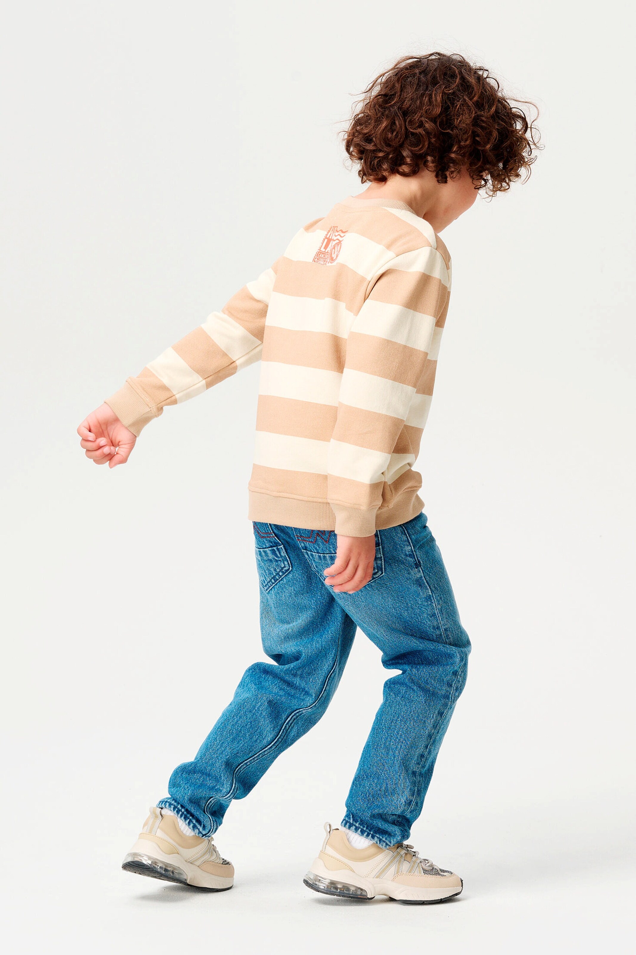 NOPPIES KIDS Sweater Lihue Stripe pattern Sand/Nude