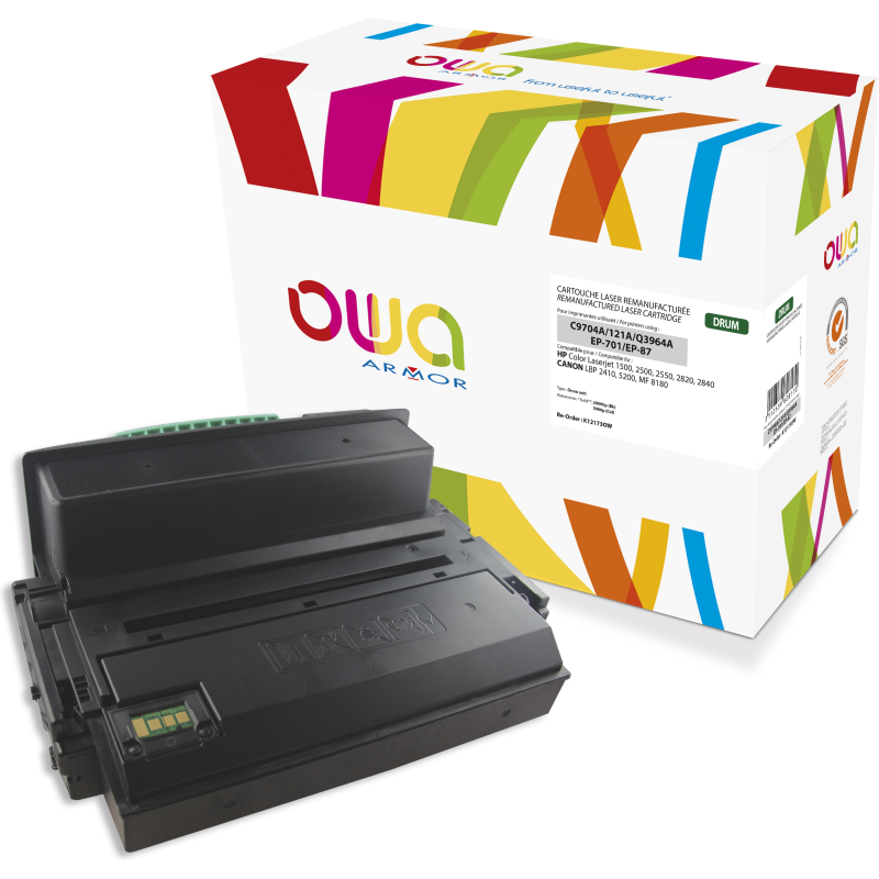Tambour remanufacturé OWA - standard - 4 Couleurs - pour HP C9704A, Q3964A, CANON 701, EP-87