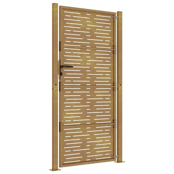 vidaXL Hageport 105x180 cm cortenstål firkantet design