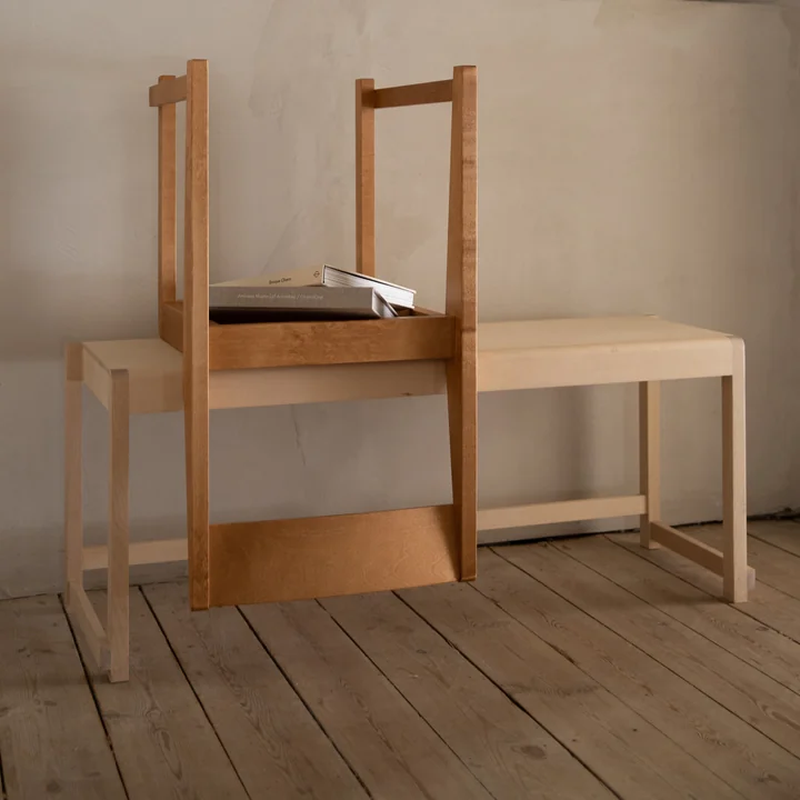 Frama - Chair 01, Birke braun gebeizt / geölt